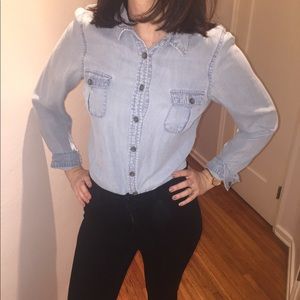 Anthropologie chambray button-up